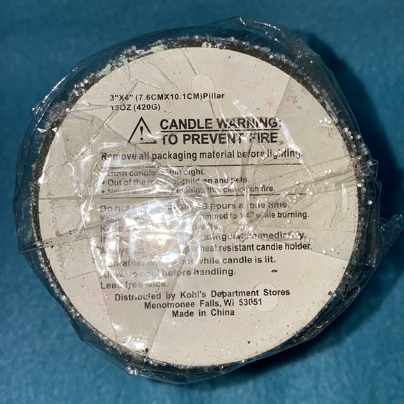 Christmas pillar candle single wick snowmen tree birdhouse glitter 3D size 3 X 4 - Picture 8 of 9